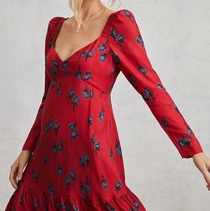 Tracy Reese Red Floral Mini Dress